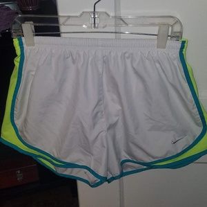 White Nike Running Shorts
